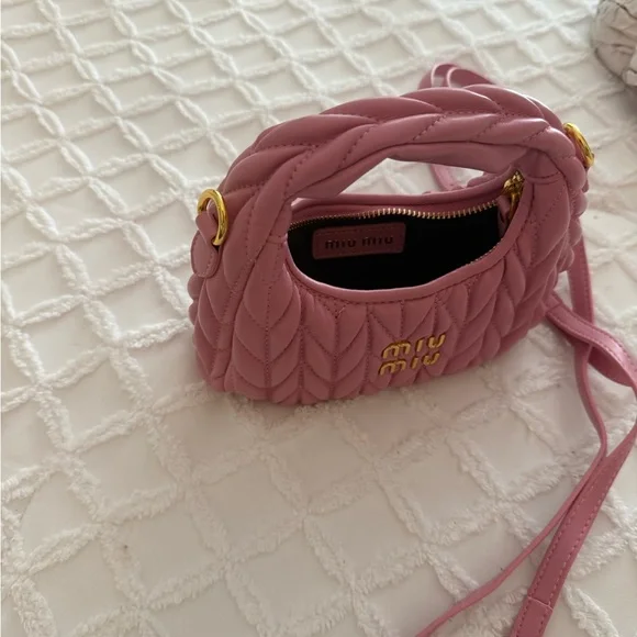 Quilted Pink Mini Bag - Picture 1 of 2